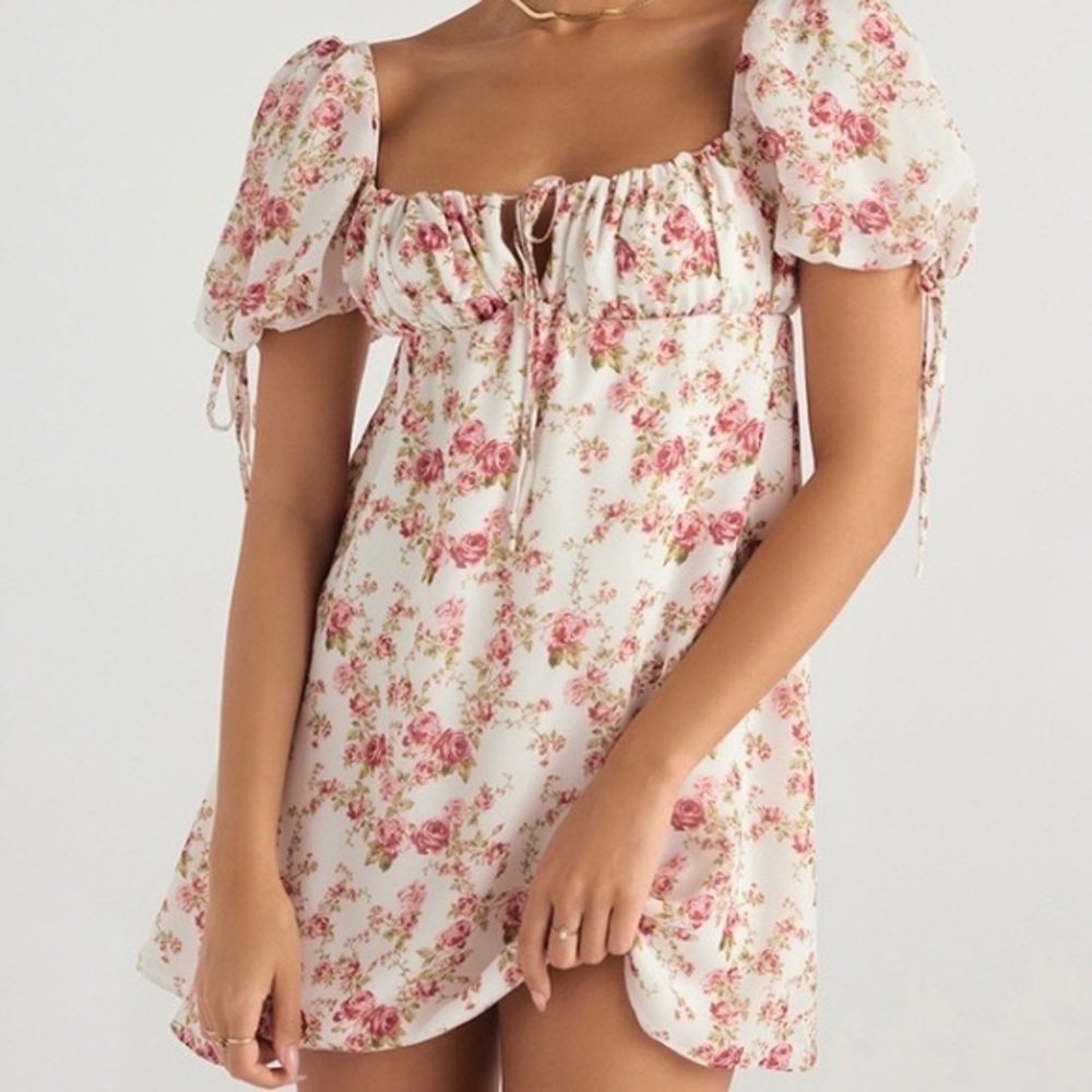 House of CB Princess Rose Print Mini Dress